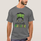 Mental Health Warrior Messy Bun Mental Health Awar T-Shirt (Vorderseite)