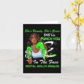 Mental Health Warrior sie wird dir Ribbon Blac Karte (Gelbe Blume)