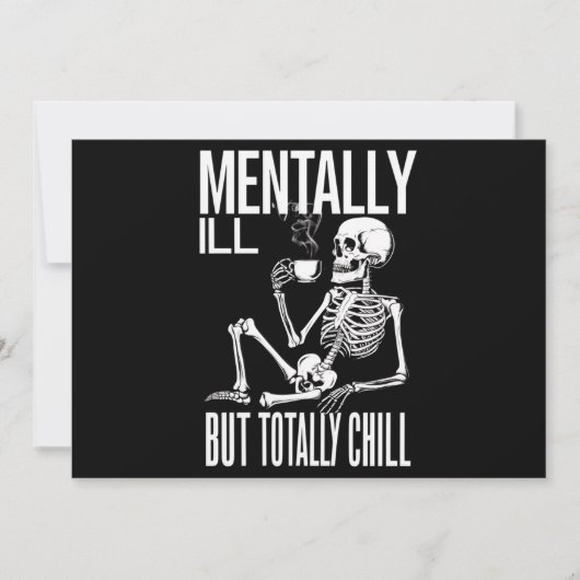 Mental-Ill, aber Totally Chill Halloween-Kostüm Einladung (Vorderseite)