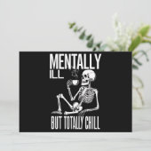 Mental-Ill, aber Totally Chill Halloween-Kostüm Einladung (Stehend Vorderseite)