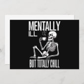 Mental-Ill, aber Totally Chill Halloween-Kostüm Einladung (Vorne/Hinten)