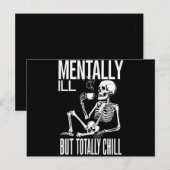 Mental-Ill, aber Totally Chill Halloween-Kostüm Postkarte (Vorne/Hinten)
