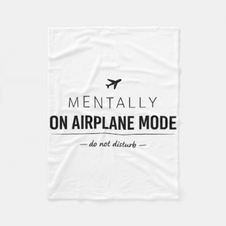 Mental im Flugzeugmodus – Lustiger Introvertierter Fleecedecke