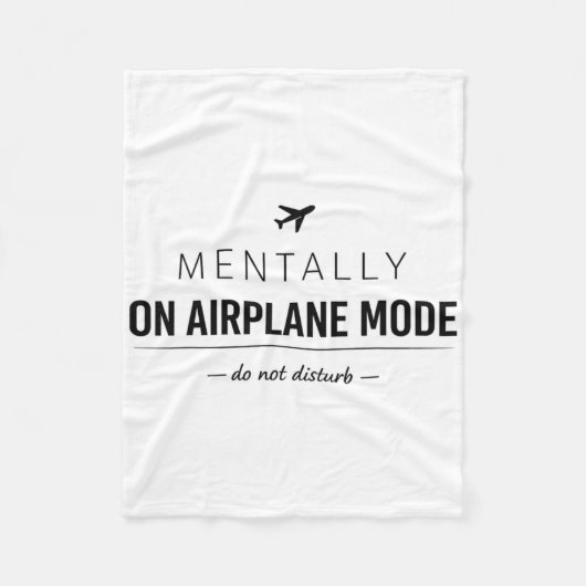 Mental im Flugzeugmodus – Lustiger Introvertierter Fleecedecke (Vorderseite)