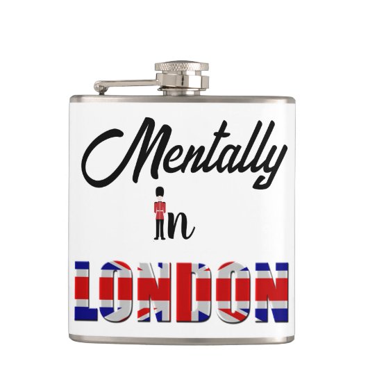 Mental in London Flask Flachmann (Vorderseite)