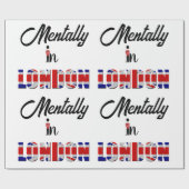 Mental in London Wrapping Paper Geschenkpapier (Flach)