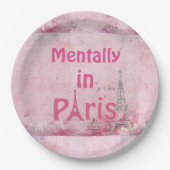 Mental in Paris Papiertafel Pappteller (Vorderseite)