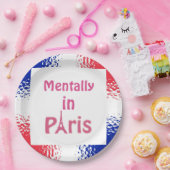 Mental in Paris Papiertafel Pappteller (Party)