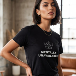 Mental nicht verfügbar Damen T-Shirt Schwarz
