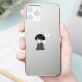 Mental Offline getrennter Chibi-Junge Aufkleber (Telefon)