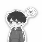Mental Offline getrennter Chibi-Junge Aufkleber (Vorderseite)