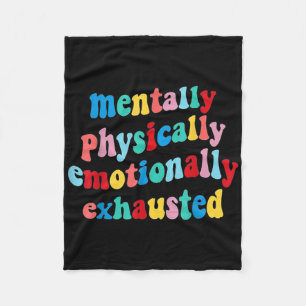 Mental physisch emotional ausgeatmet Mental H Fleecedecke