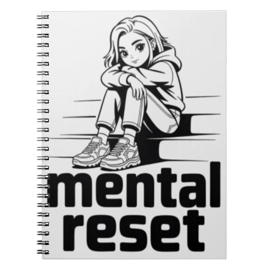 Mental Reset – Silent Reflection Edition Notizblock (Vorderseite)