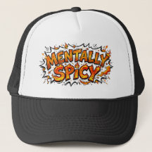 Mental scharfe Comic-Book-Feuer lustige Trucker-Mü