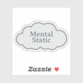 Mental Static - Relatable Cloud Sticker (Blatt)