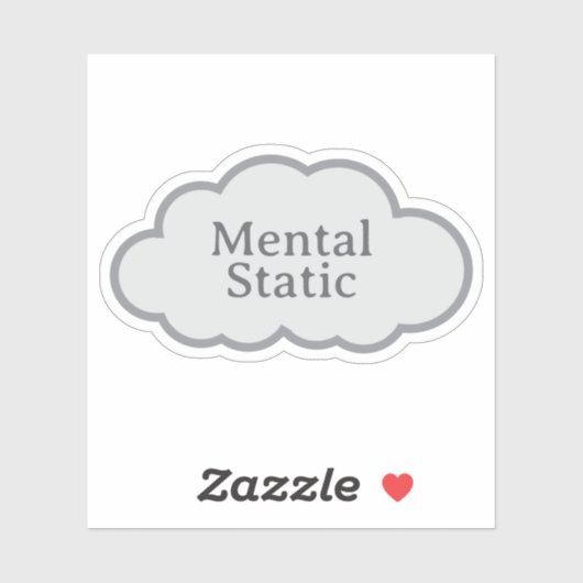 Mental Static - Relatable Cloud Sticker (Blatt)