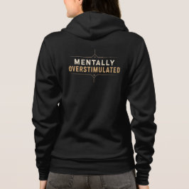 Mental Überreizte Vintage-Typografie Hoodie