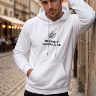 Mental unerreichbarer Hoodie Weiß
