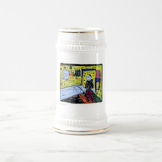 Mental Ward Zeichnend Bierglas (Mittel)