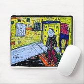 Mental Ward Zeichnend Mousepad (Mit Mouse)
