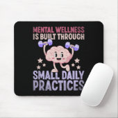 Mental Wellness Brain Health Awareness Prevent Sui Mousepad (Mit Mouse)