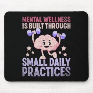 Mental Wellness Brain Health Awareness Prevent Sui Mousepad