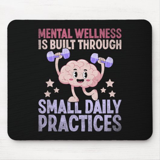 Mental Wellness Brain Health Awareness Prevent Sui Mousepad (Vorne)