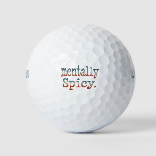 Mental Würzig Trendig Retro Vintage Golfball (Vorderseite)