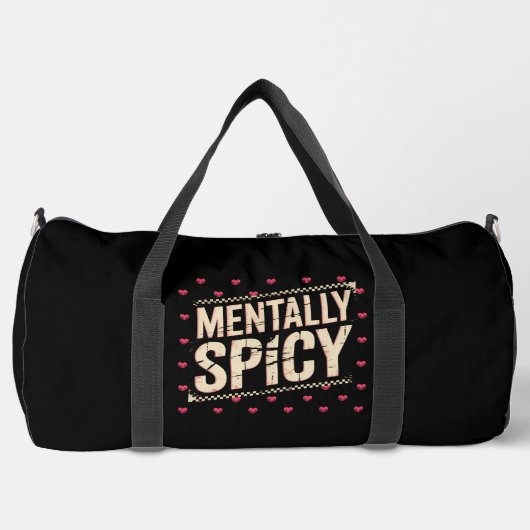 Mental würzige rosa Herzen Duffle Bag (Vorderseite)