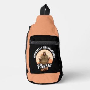 Mentale Aufladen, bitte warten Sie Funny Bigfoot Crossbody Bag