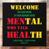 Mentale Gesundheit MÄNNER, DIE HEBERBARER SPRECHEN Fensteraufkleber (Blatt 2)