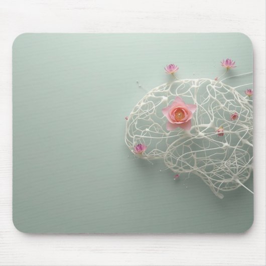 Mentale Gesundheitswachstumskunstnotizbuch Mousepad (Vorne)