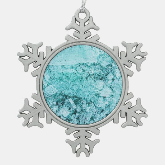 mentale Integration Schneeflocken Zinn-Ornament (Vorderseite)