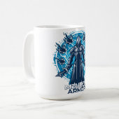 Mentale Rüstung - Hoodie Krieger Figur Kaffeetasse (Vorderseite Links)