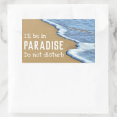 Mentale Urlaub am Strand, nicht stören Rechteckiger Aufkleber (Tasche)