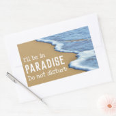 Mentale Urlaub am Strand, nicht stören Rechteckiger Aufkleber (Umschlag)