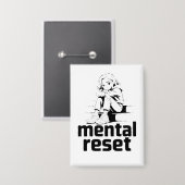 Mentaler Neustart – Edition Stille Reflexion Button (Vorderseite/Rückseite)