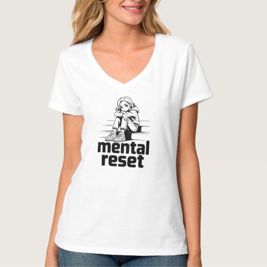 Mentales Reset – Stille Reflexions-Edition T-Shirt (Vorderseite)