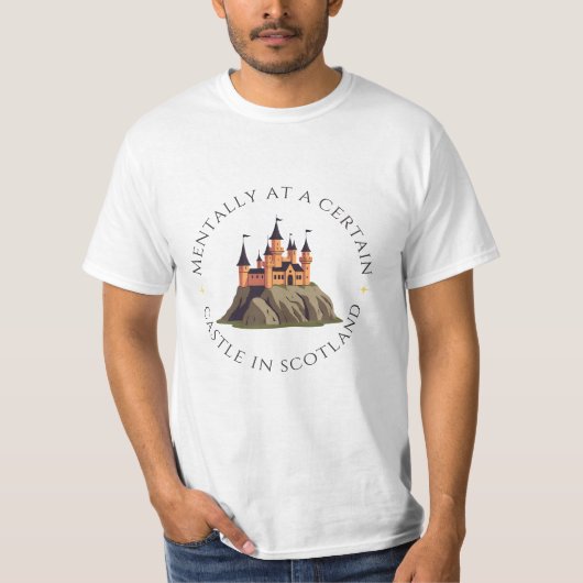 Mentally auf einem Burgfest in Schottland | Fantas T-Shirt (Vorderseite)