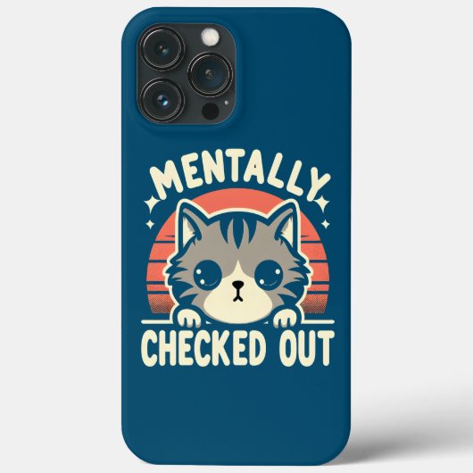 Mentally Checkout Funny Cat Mama Leben für Mutter Case-Mate iPhone Hülle (Rückseite)