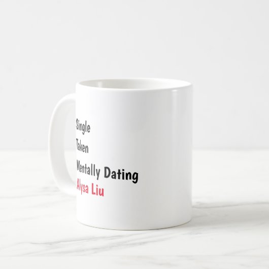 Mentally Dating  Alysa Liu Customize Status Kaffeetasse (Vorderseite Links)