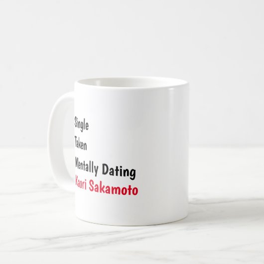 Mentally Dating  Kaori Sakamoto Customize Status Kaffeetasse (Vorderseite Links)