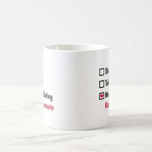 Mentally Dating Kaori Sakamoto Customize Status Kaffeetasse (Mittel)