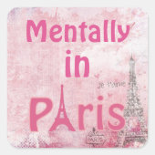 Mentally in Paris Aufkleber (Vorderseite)