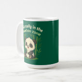 Mentally in the Bamboo Zone – Cute Chibi Panda Mug Kaffeetasse (Vorderseite Links)