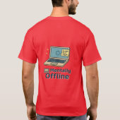 Mentally Offline - Funny Laptop Loading Brain Humo T-Shirt (Rückseite)