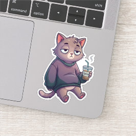 Mentally Offline Katze Aufkleber
