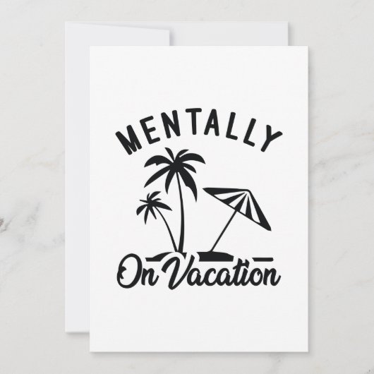 Mentally On Vacation Dankeskarte (Vorderseite)