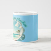 mentally on vacation design Jumbo-Tasse (Vorderseite)