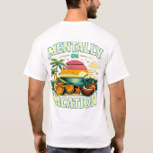 Mentally On Vacation Retro Summer Beach DesT-Shirt T-Shirt (Rückseite)